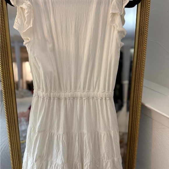 PAIGE White Mini Dress with Flutter Sleeves - Picture 11 of 14